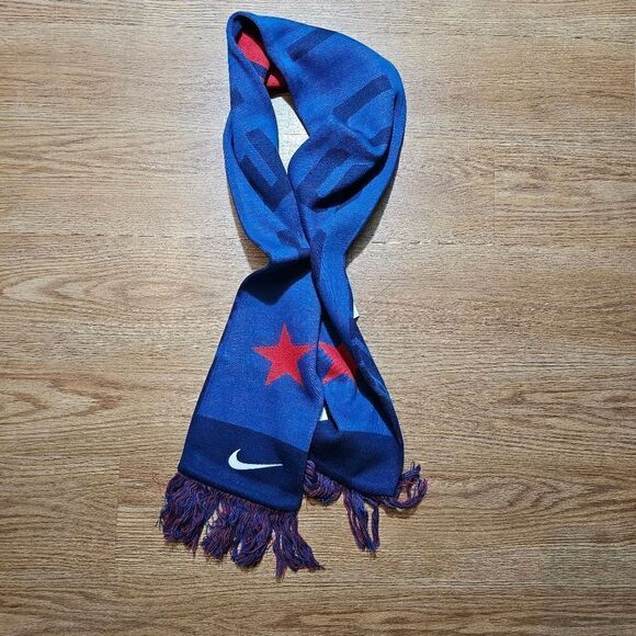 Nike Team USA Knit Scarf Unisex Blue Red White Eagle Star Logos Brand New - Picture 7 of 8